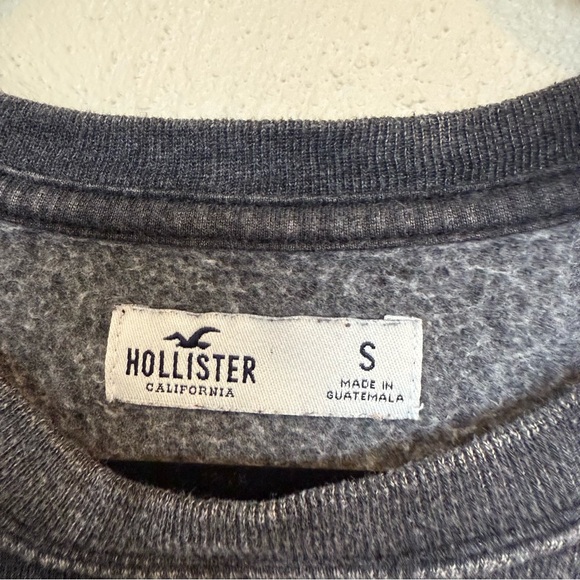 Hollister Oversized Crew Neck Sweatshirt Size S Super Soft Gray - Picture 5 of 10